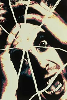 Images Dated 15th April 2004: Abstract image of man with shattered personality
