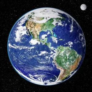 Earth Print from 35,000 Kilometres