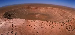 Images Dated 29th January 1998: Aerial view of Meteor Crater, Arizona