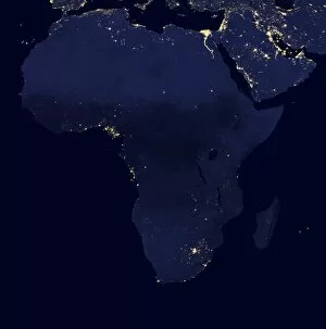 Light Pollution Gallery: Africa at night, satellite image