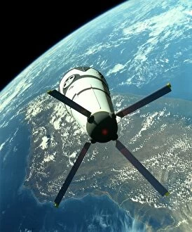 Images Dated 14th November 2002: Art of Roton rocket in orbit