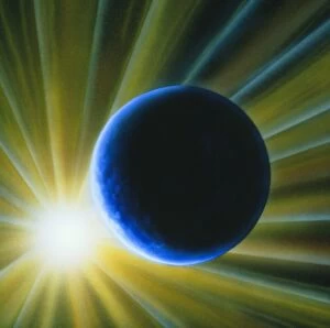 Images Dated 26th March 2003: Artists impression of Earth and Sun