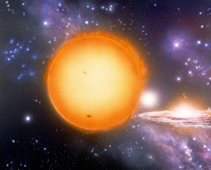 Artists impression of the evolution of the sun Artists impression of the evolution of the sun
