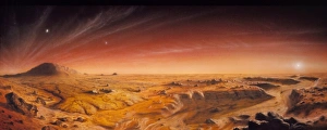 Artwork of Mars surface panoroma Artwork of Mars surface panoroma