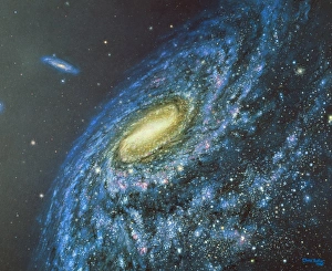 Artwork of the Milky Way viewed from outside Artwork of the Milky Way viewed from outside