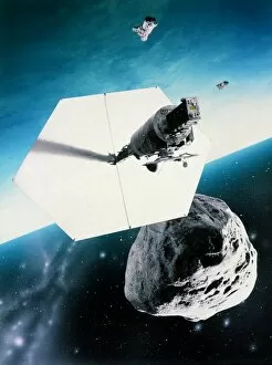Images Dated 20th March 2003: Artwork of Solar Sail Bulk Ore Freighter