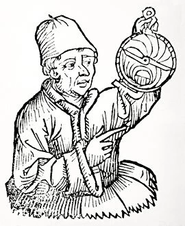 An astronomer with his astrolabe