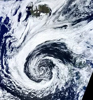 Atlantic low pressure, satellite image