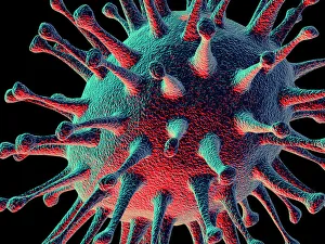 Computer Artwork Gallery: Avian flu virus