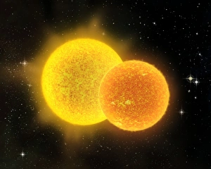Binary Star System Prints: Binary star system, artwork