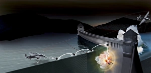 Bouncing bomb raid, artwork Bouncing bomb raid, artwork