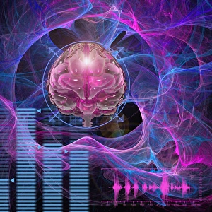 Cybernetic Gallery: Brain activity, conceptual artwork C013 / 9963