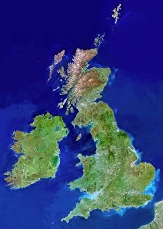 Britain Collection: British Isles, satellite image