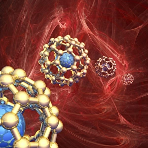 Nanotechnology Gallery: Buckyballs, artwork F008 / 3359