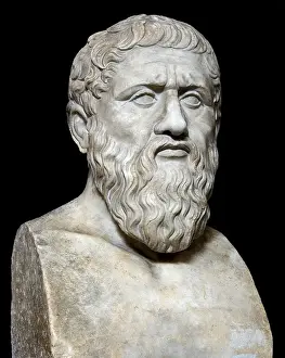 Plato Prints: Print of a Bust of Plato, Ancient Greek Philosopher