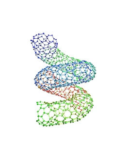 Carbon nanotube, computer model Carbon nanotube, computer model