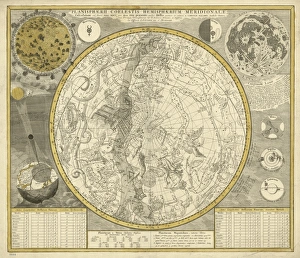 Celestial planisphere, 1700 C016/4385 Celestial planisphere, 1700 C016/4385