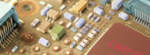 Digital Camera Circuit Board Print, SEM Image