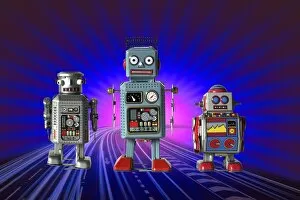 Robotic Gallery: Clockwork toy robots