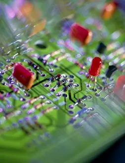 Images Dated 21st August 2003: Close-up of an electronic circuit board