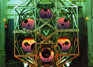Close-up of the Multiple Mirror Telescope Close-up of the Multiple Mirror Telescope