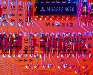Images Dated 15th February 1994: Close-up of printed circuit board