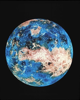 Images Dated 21st November 2002: Coloured radar image of Venus eastern hemisphere