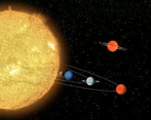 Comparing planetary systems, artwork