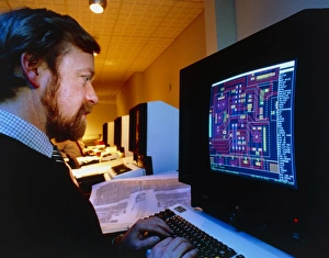 Computer-aided design of a silicon chip Computer-aided design of a silicon chip