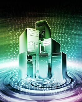 Conceptual Computer Artwork Prints: Computer meltdown