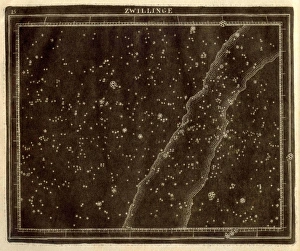 Constellation of Gemini, 1799 star atlas Constellation of Gemini, 1799 star atlas