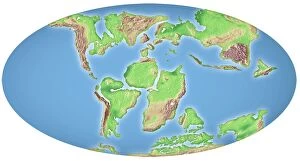 Geological Gallery: Continental drift, 100 million years ago