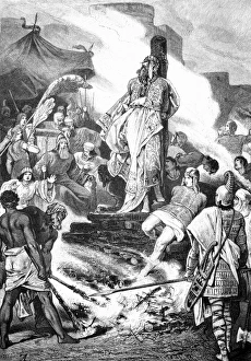 Croesus on the stake, historical artwork C018/7093 Croesus on the stake, historical artwork C018/7093