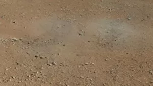Mars Rovers Gallery: Curiositys descent blast marks, Mars