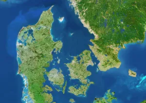 Denmark - Sweden border, satellite image Denmark - Sweden border, satellite image