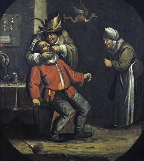 Dentist pulling a tooth, 18th century Dentist pulling a tooth, 18th century