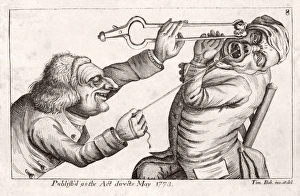 Dentistry caricature, 18th century Dentistry caricature, 18th century