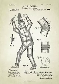Patent Gallery: Diving apparatus patent, 1880 C024 / 3604