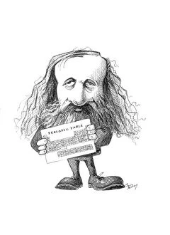 Monochrome Collection: Dmitri Mendeleev, caricature