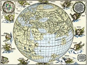 1500s Gallery: Durers world map, 1515