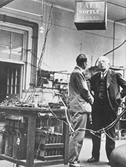 Physicists Collection: E. Rutherford in the Cavendish Laboratory