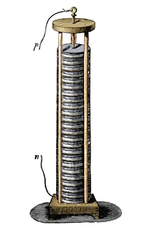 Early electric battery, 1850 Early electric battery, 1850
