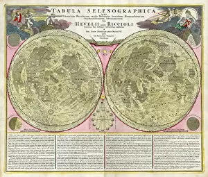 Night Sky Gallery: Early map of the Moon, 1635