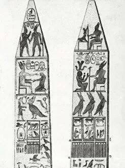 Hieroglyphics Collection: Egyptian obelisks, 18th century artwork