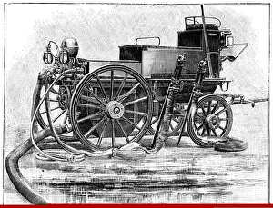 Electric fire-fighting vehicle, 1893 C013/9129 Electric fire-fighting vehicle, 1893 C013/9129