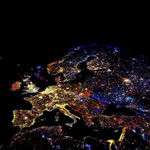 Nighttime Gallery: Europe at night, 1993-2003 changes