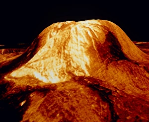 Images Dated 28th November 1991: False-colour perspective view of Gula Mons, Venus