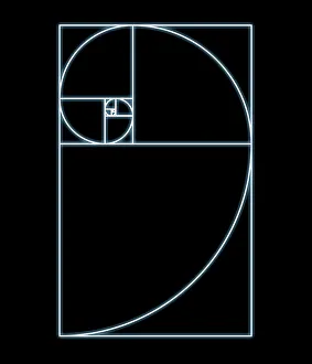 Computer Artwork Gallery: Fibonacci spiral, artwork