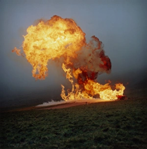 Fireball from liquid petroleum gas explosion Fireball from liquid petroleum gas explosion