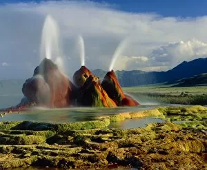Images Dated 3rd July 1998: Fly Geyser in the Black Rock Desert, Nevada, USA